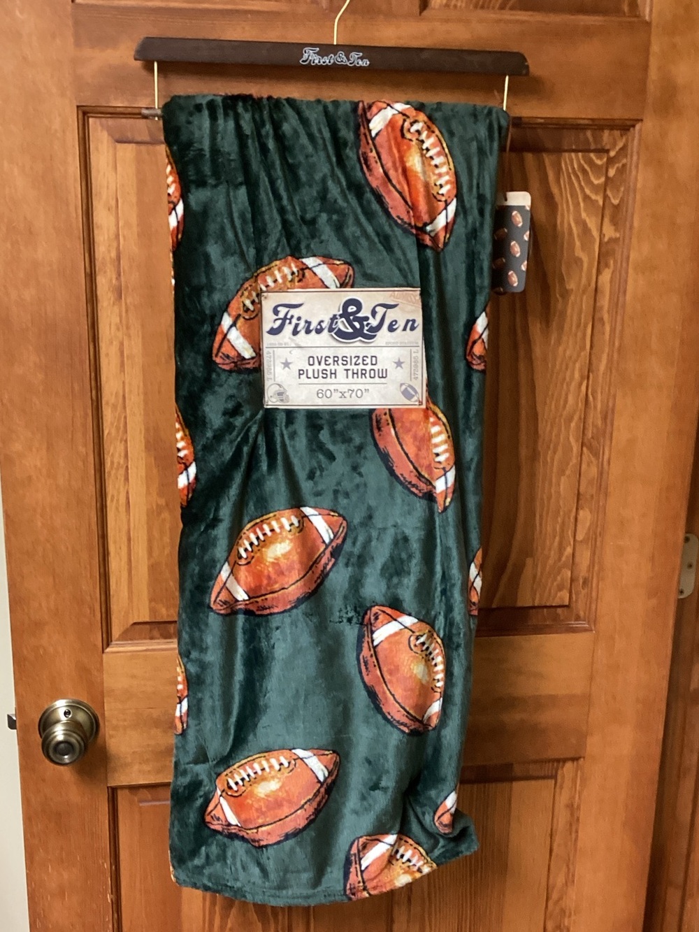 First & Ten Oversized Football Plush Blanket 🏈
